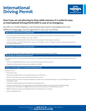 International Driving Permit Application