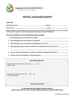 Home Language Survey
