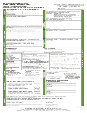 National Flood Insurance Program Preferred Risk Policy Application