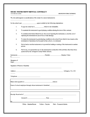 Music Instrument Rental Contract