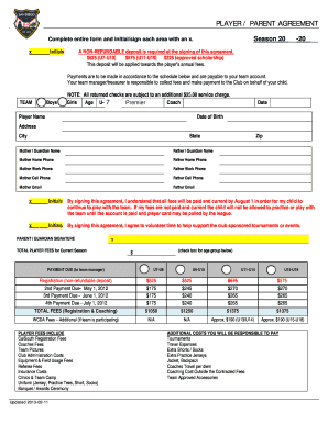 Player Parent Agreement