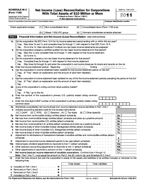 Schedule M-3 Net Income Reconciliation Form 1120