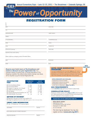 Edison Electric Institute Convention Registration Form