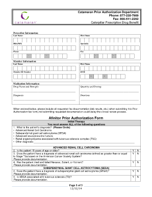 Afinitor Prior Authorization Form