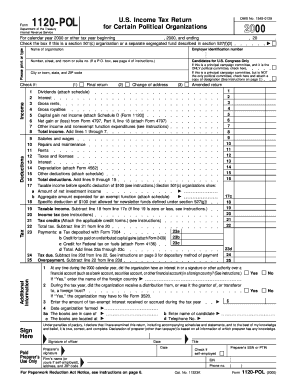 Form 1120-POL US Political Organization Tax Return