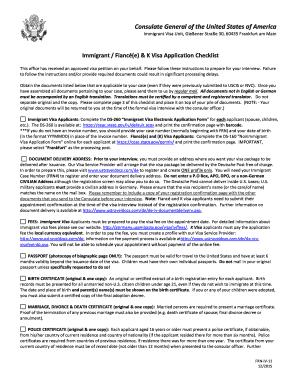 US Immigrant Visa Application Checklist