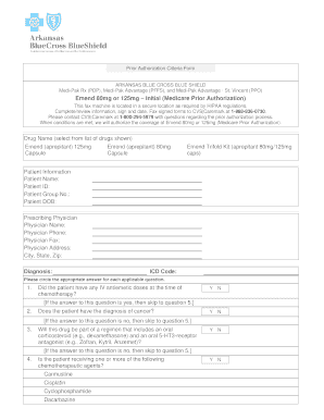 Emend Prior Authorization Form