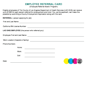 Employee Referral Card