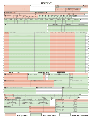 Inpatient Medical Bill Form