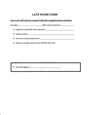 Late Work Form