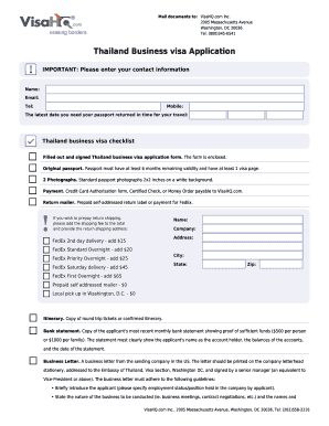 Thailand Business Visa Application