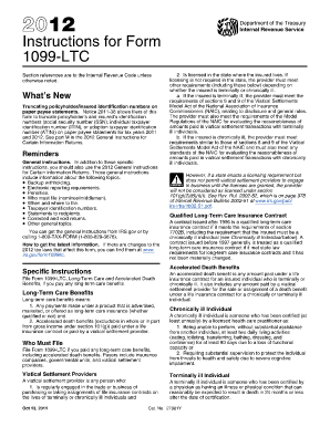 Instructions for Form 1099-LTC