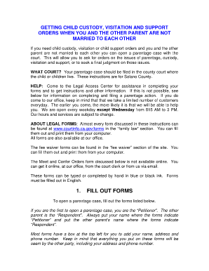 1. FILL OUT FORMS - Superior Court of California, County of Solano - solano courts ca
