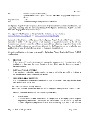 RFQ SIA TSA EDS Replacement Page 1 of 7 8/17/2012 RE ...