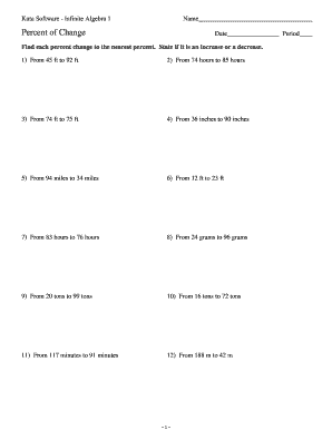 Fillable Online Percent Change Fax Email Print - pdfFiller