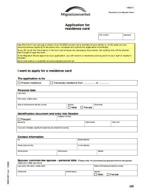 Sweden Residence Card Application