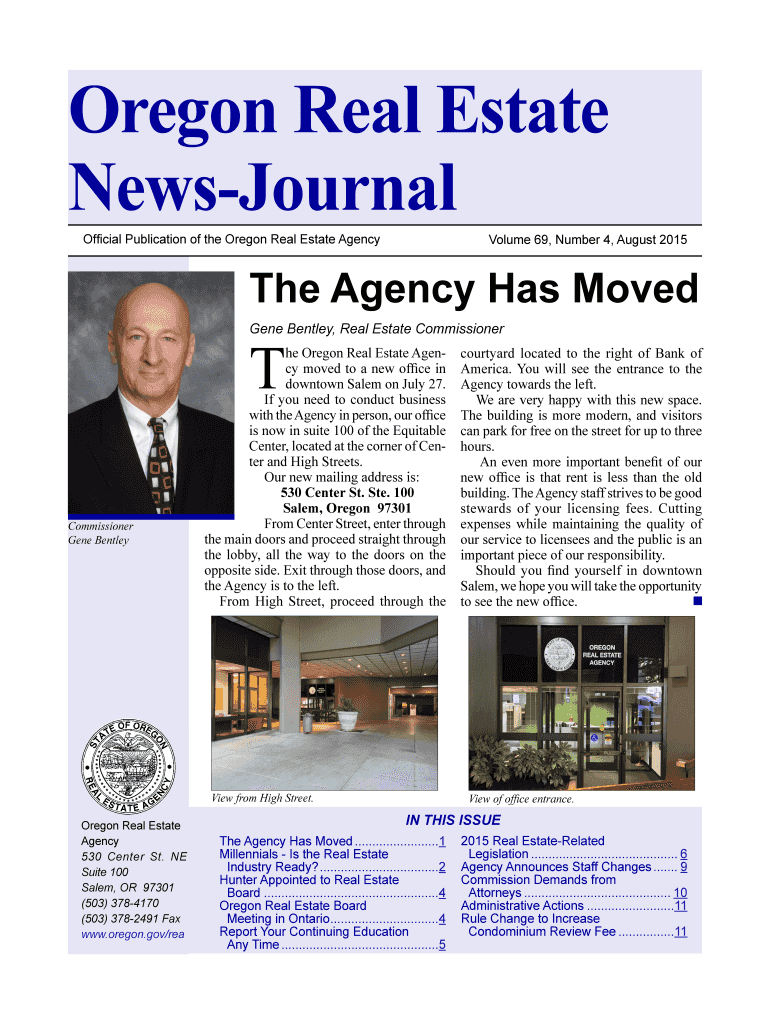 Fillable Online oregon Oregon Real Estate Fax Email Print pdfFiller