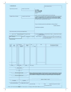 Air Waybill Form