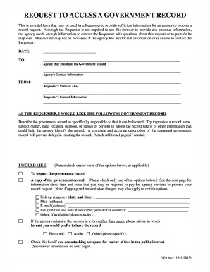 Hawaii Government Record Request Form