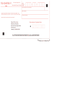 New Jersey Nonresident Tax Payment Voucher