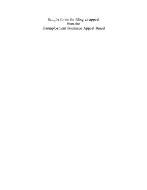 Unemployment Insurance Appeal Board Appeal Form