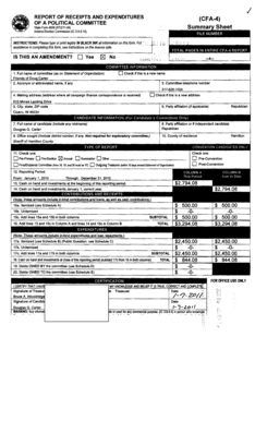 Indiana Political Committee Financial Report
