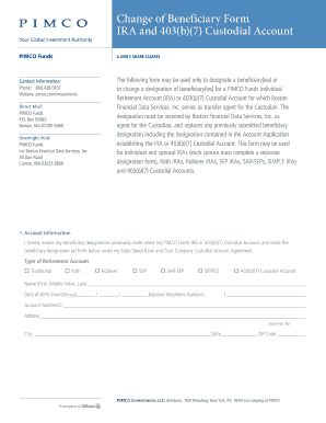 Change of Beneficiary Form