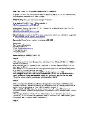 2006 Form 1120S US Income Tax Return for S Corporation