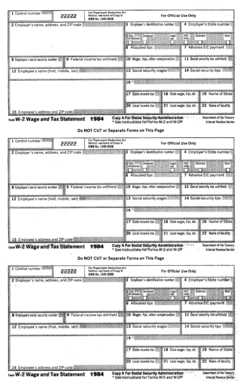 Form W-2 Wage and Tax Statement