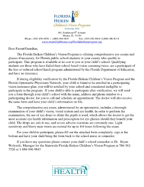 Florida Heiken Children's Vision Program Application