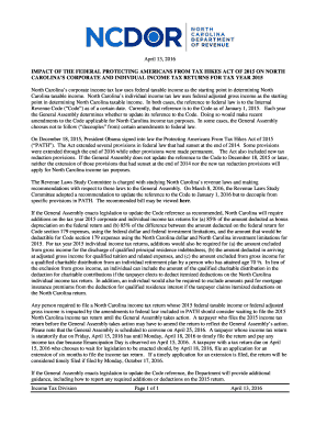 North Carolina 2015 Amended Individual Income Tax Return