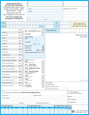 Patient Medical Test Request Form