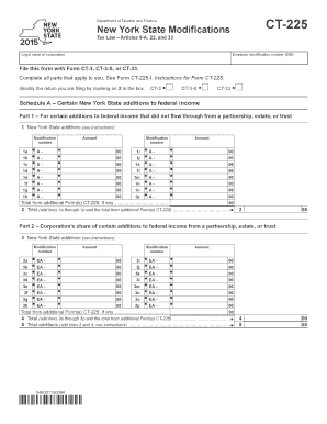 New York State Tax Form CT-225