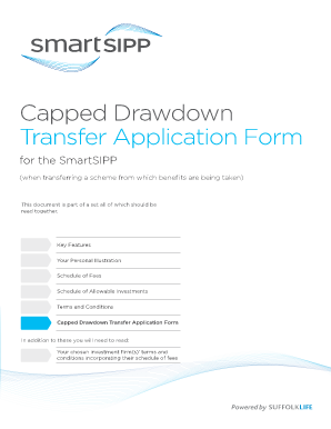 Capped Drawdown Transfer Application Form