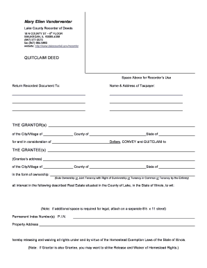 Illinois Quitclaim Deed