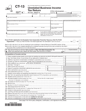 New York State Unrelated Business Income Tax Return
