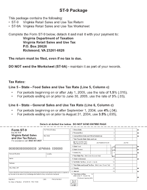 Virginia Retail Sales and Use Tax Return