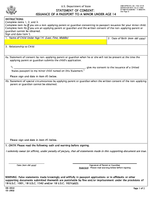 ds 3053 form in spanish editable fillable printable online form ds 3053 statement of consent