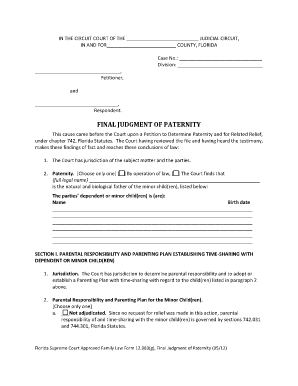 Family law form 12983g final judgement