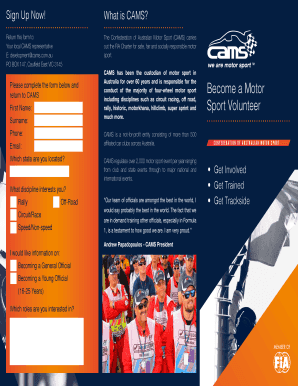 CAMS Volunteer Application Form