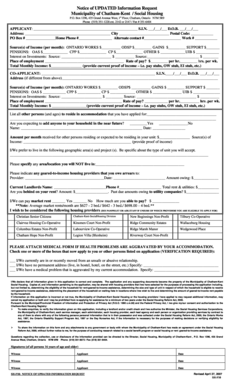 Social Housing Application Form