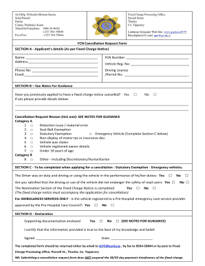 FCN Cancellation Request Form