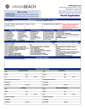 Miami Beach Building Permit Application