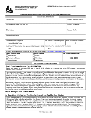 Wisconsin Professional Development Plan