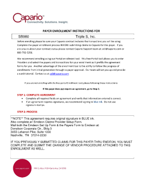 Capario Payer Enrollment Form