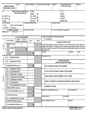 US Federal Space Request Form