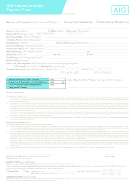AIG Corporate Assist Proposal Form