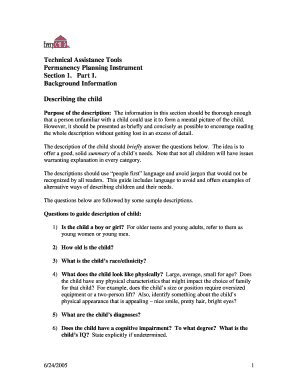 Permanency Planning Instrument
