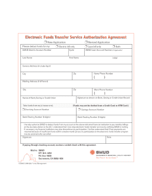 Electronic Funds Transfer Authorization Agreement