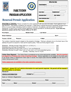 Residential Parking Permit Application